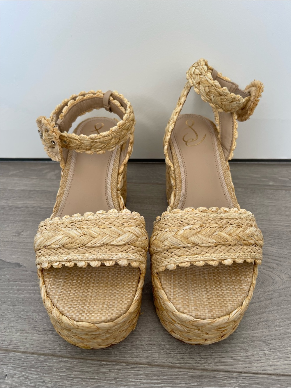 Sam Edelman Raffia Platform Sandals - Picture 2 of 8